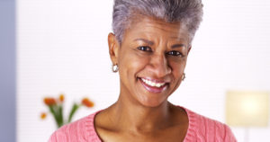 mature woman smiling