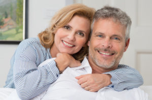 mature couple smiling