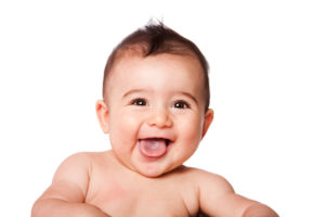 portrait of a smiling baby