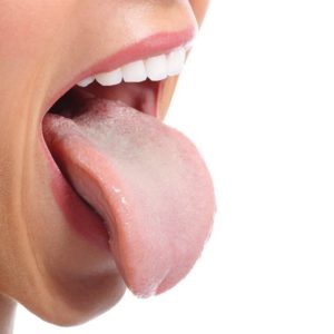 woman sticking out tongue