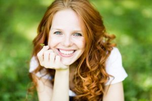 woman smiling