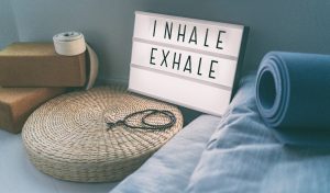 Inhale/exhale sign to illustrate importance of proper airway in Southlake