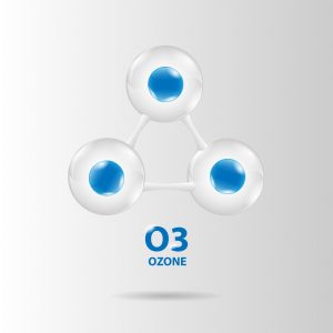 Representation of ozone molecule for use by holistic dentist in Southlake