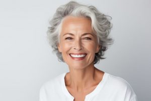 Portrait of mature woman with healthy smile