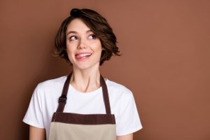 Woman sticking her tongue out and smiling