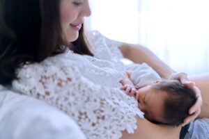 Mother nursing her baby